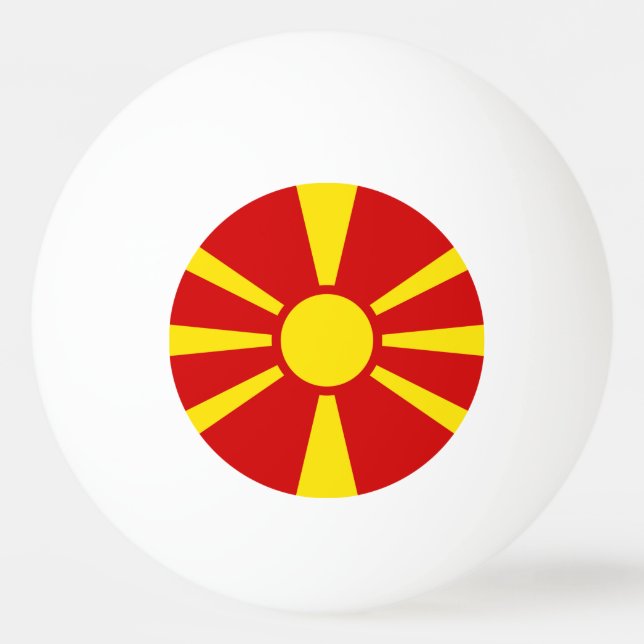 Bolinha De Ping Pong Bandeira da Macedônia do Norte (Frente)