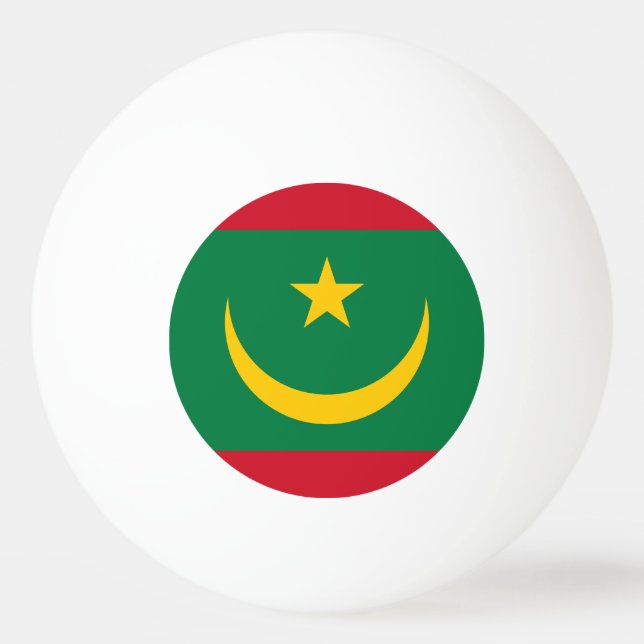 Bolinha De Ping Pong Bandeira da Mauritânia (Frente)