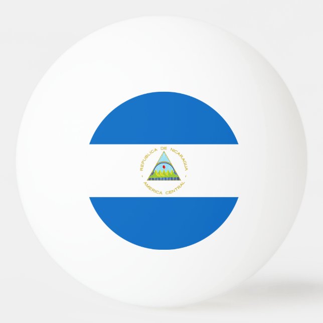 Bolinha De Ping Pong Bandeira da Nicarágua (Frente)
