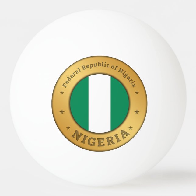 Bolinha De Ping Pong Bandeira da Nigéria (Frente)