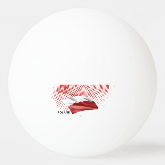 Bolinha De Ping Pong bandeira da Polônia (Frente)