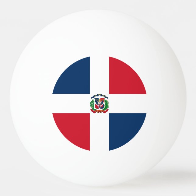 Bolinha De Ping Pong Bandeira da República Dominicana (Frente)