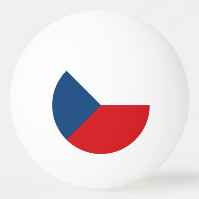 Bolinha De Ping Pong Bandeira da República Tcheca (Frente)
