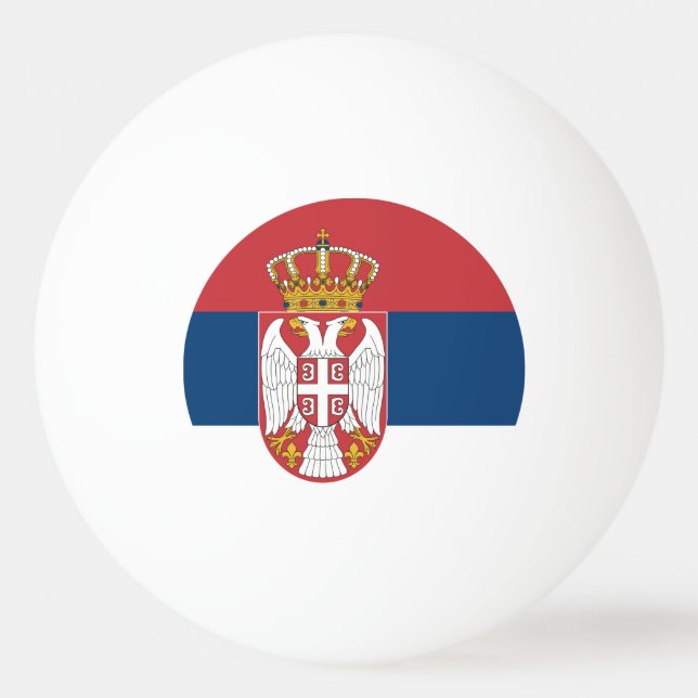 Bolinha De Ping Pong Bandeira da Sérvia (Frente)