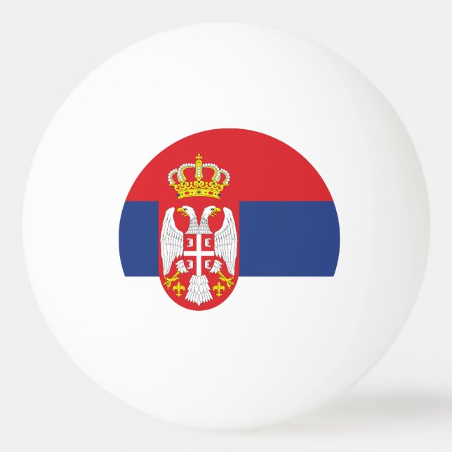 Bolinha De Ping Pong Bandeira da Sérvia (Frente)