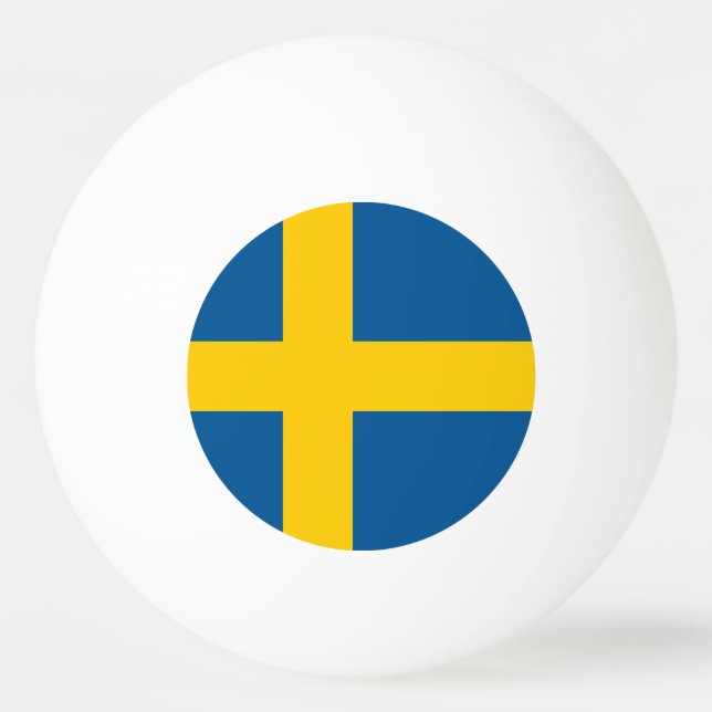 Bolinha De Ping Pong Bandeira da Suécia (Frente)