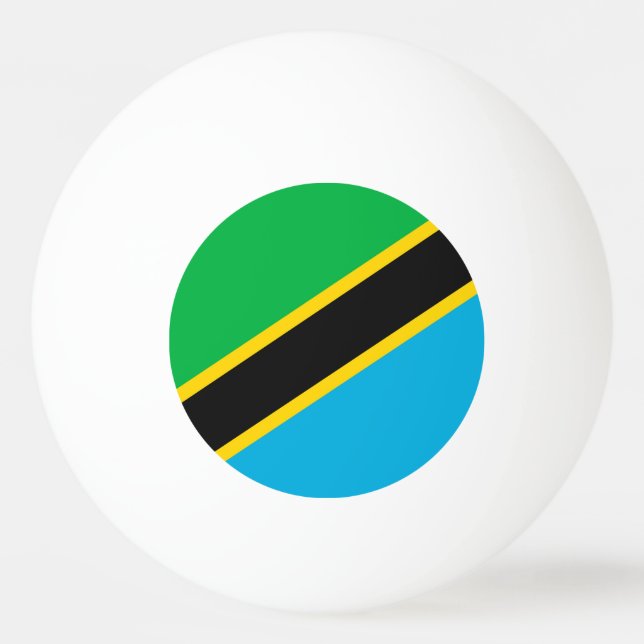 Bolinha De Ping Pong Bandeira da Tanzânia (Frente)