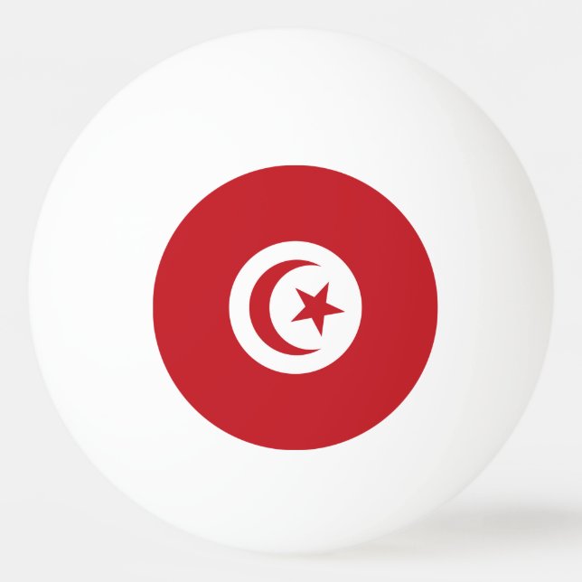 Bolinha De Ping Pong Bandeira da Tunísia (Frente)