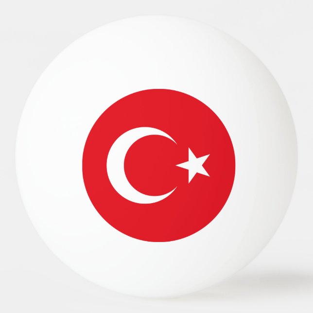 Bolinha De Ping Pong Bandeira da Turquia (Frente)