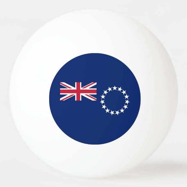 Bolinha De Ping Pong Bandeira das Ilhas Cook (Frente)