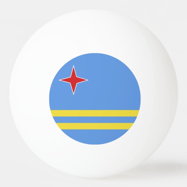 Bolinha De Ping Pong Bandeira de Aruba (Frente)