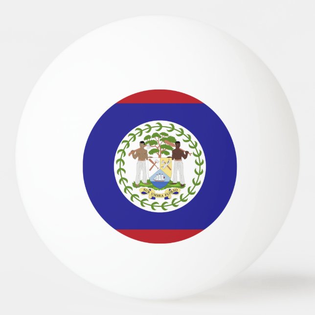 Bolinha De Ping Pong bandeira de Belize (Frente)