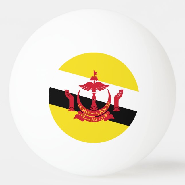 Bolinha De Ping Pong bandeira de Brunei (Frente)