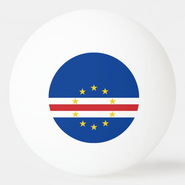 Bolinha De Ping Pong Bandeira de Cabo Verde (Frente)