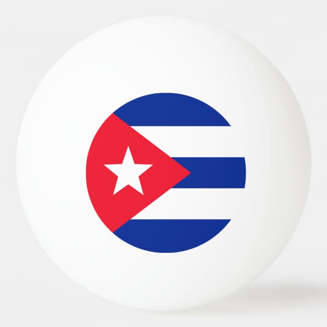 Bolinha De Ping Pong Bandeira de Cuba (Frente)