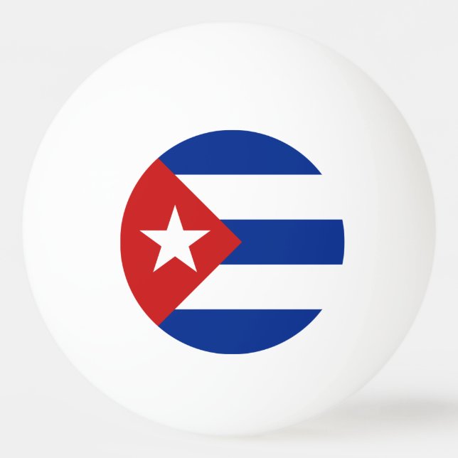 Bolinha De Ping Pong Bandeira de Cuba (Frente)