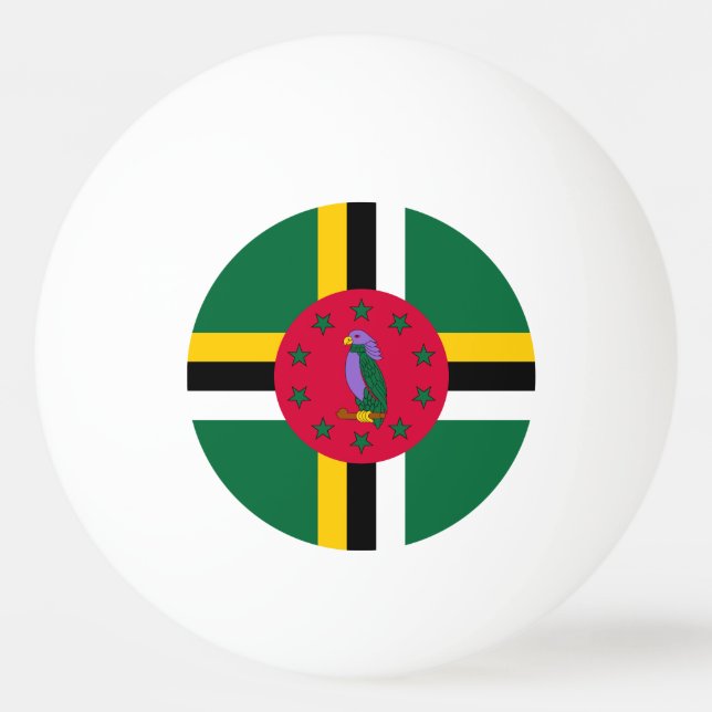 Bolinha De Ping Pong Bandeira de Dominica (Frente)