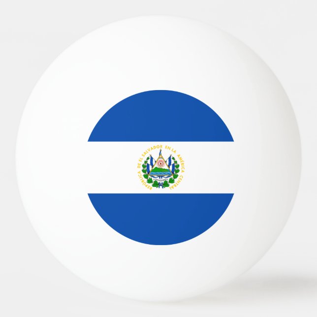 Bolinha De Ping Pong Bandeira de El Salvador (Frente)