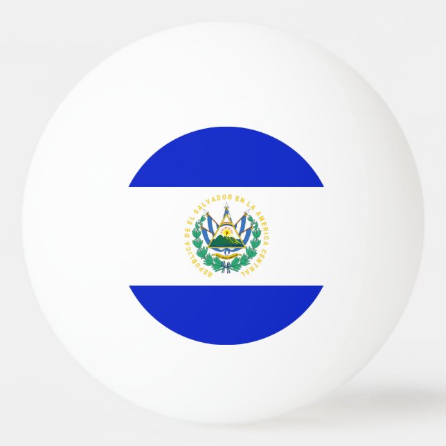 Bolinha De Ping Pong Bandeira de El Salvador (Frente)