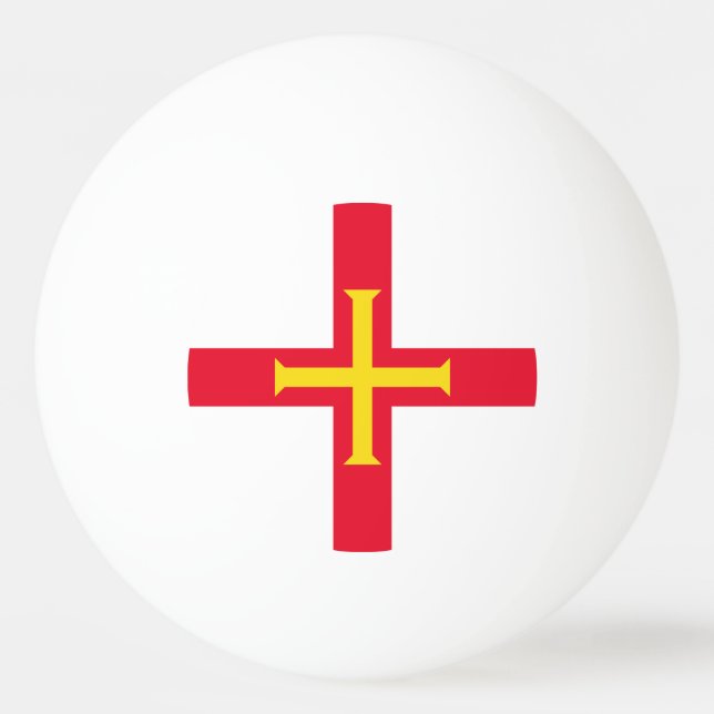 Bolinha De Ping Pong Bandeira de Guernsey (Frente)