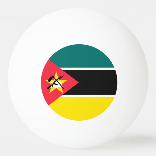Bolinha De Ping Pong Bandeira de Moçambique (Frente)