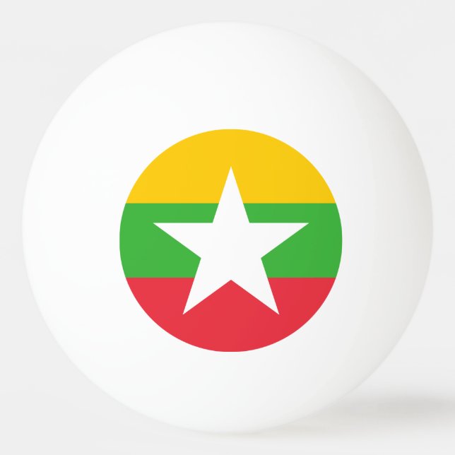 Bolinha De Ping Pong Bandeira de Myanmar (Verso)