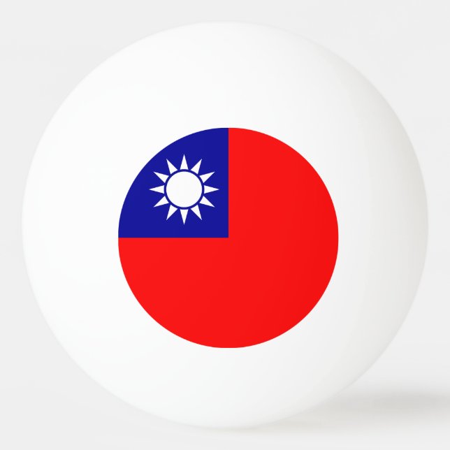 Bolinha De Ping Pong Bandeira de Taiwan (Frente)