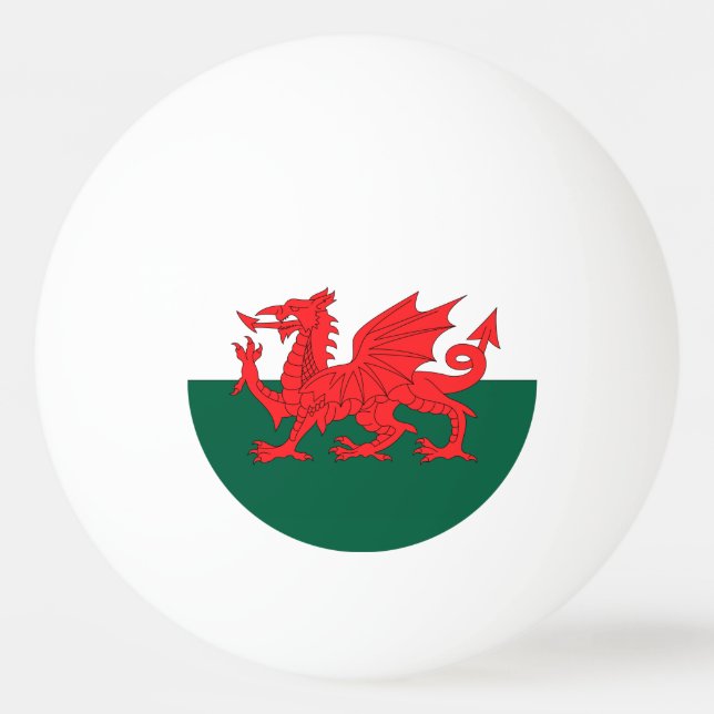 Bolinha De Ping Pong Bandeira de Wales (Frente)