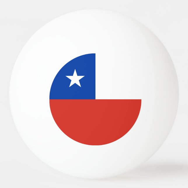 Bolinha De Ping Pong Bandeira do Chile (Frente)