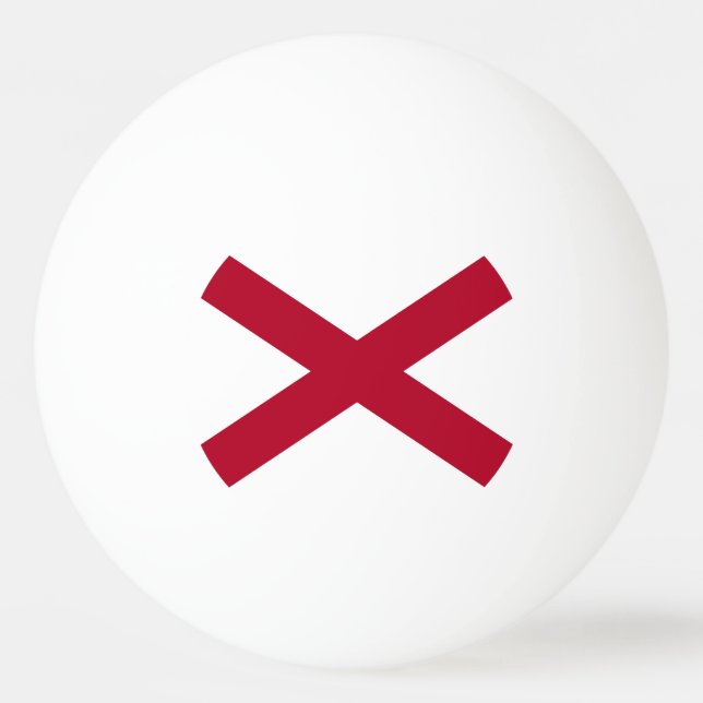 Bolinha De Ping Pong Bandeira do Estado do Alabama (Verso)