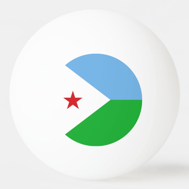 Bolinha De Ping Pong Bandeira do Jibuti (Frente)