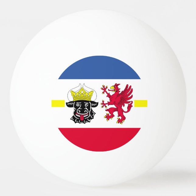 Bolinha De Ping Pong Bandeira do Meclemburgo-Pomerânia Ocidental Ping P (Frente)