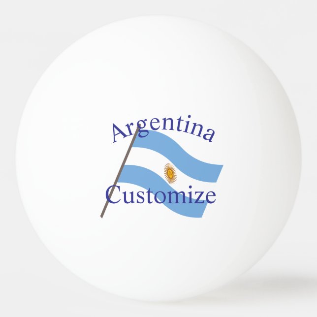 Bolinha De Ping Pong Bandeira do País Argentina Thunder_Cove (Frente)