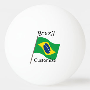 Bolinha De Ping Pong Bandeira do País Brasil Thunder_Cove