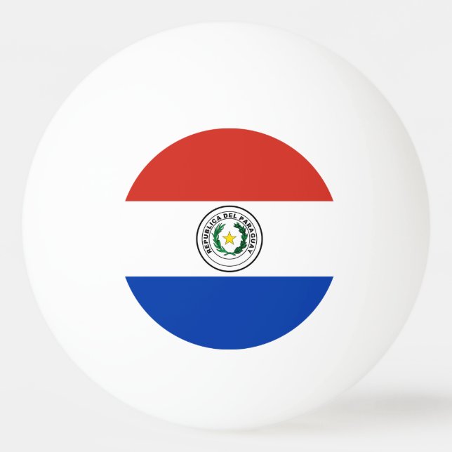 Bolinha De Ping Pong bandeira do Paraguai (Frente)