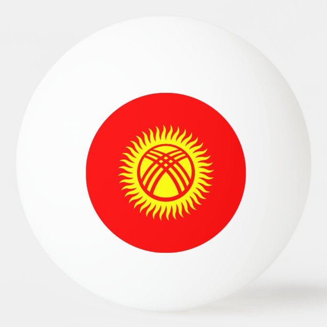 Bolinha De Ping Pong Bandeira do Quirguistão (Frente)
