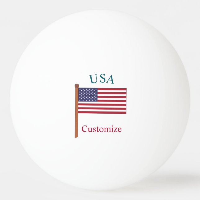 Bolinha De Ping Pong Bandeira dos EUA Thunder_Cove (Frente)