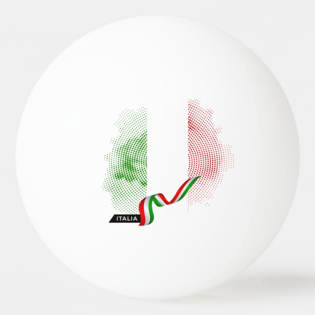 Bolinha De Ping Pong bandeira italiana (Frente)