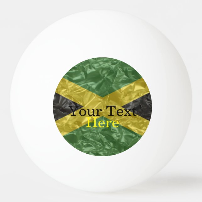 Bolinha De Ping Pong Bandeira jamaicana - Invertida (Frente)