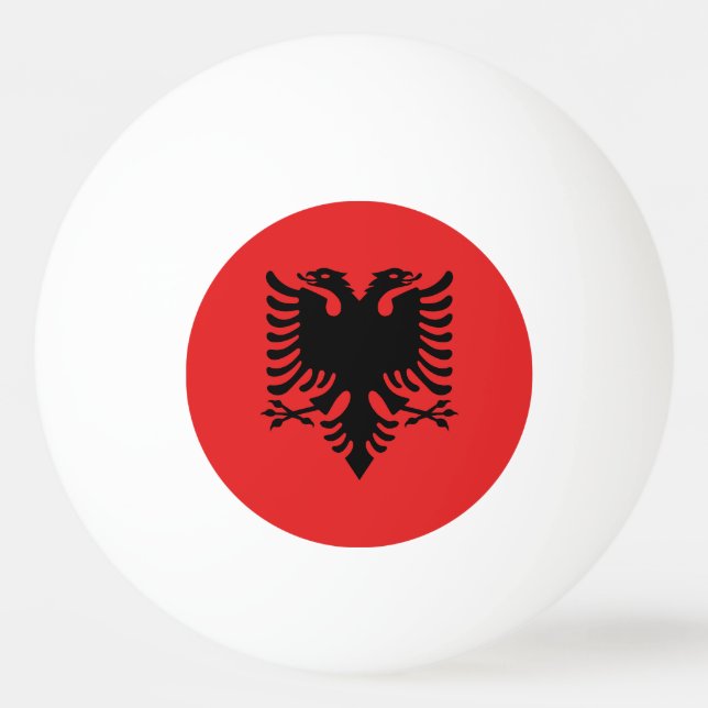Bolinha De Ping Pong Bandeira Patriótica Albanesa (Frente)