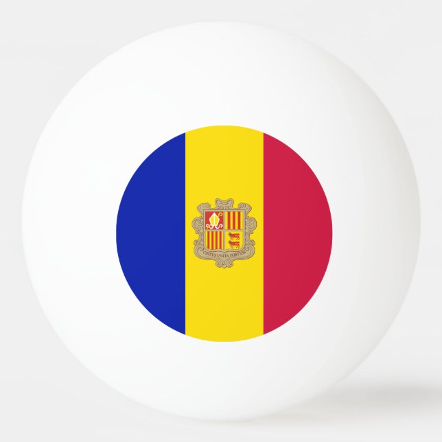 Bolinha De Ping Pong Bandeira Patriótica Andorra (Frente)
