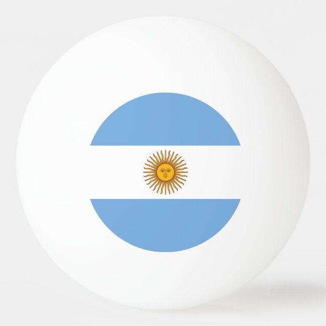 Bolinha De Ping Pong Bandeira Patriótica Argentina (Frente)