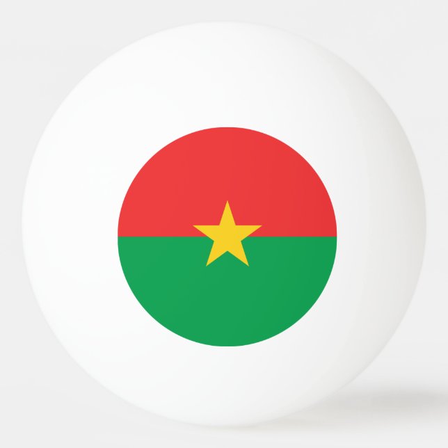 Bolinha De Ping Pong Bandeira Patriótica Burkina Faso (Verso)