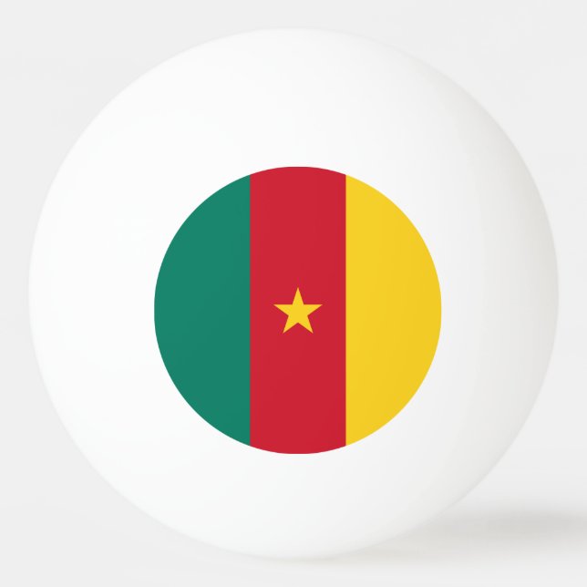 Bolinha De Ping Pong Bandeira Patriótica Camarões (Verso)