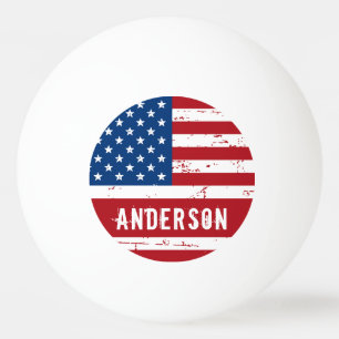 Bolinha De Ping Pong Bandeiras Americanas - Estrelas Patrióticas Perso