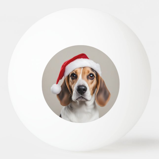 Bolinha De Ping Pong Beagle Christmas (Frente)
