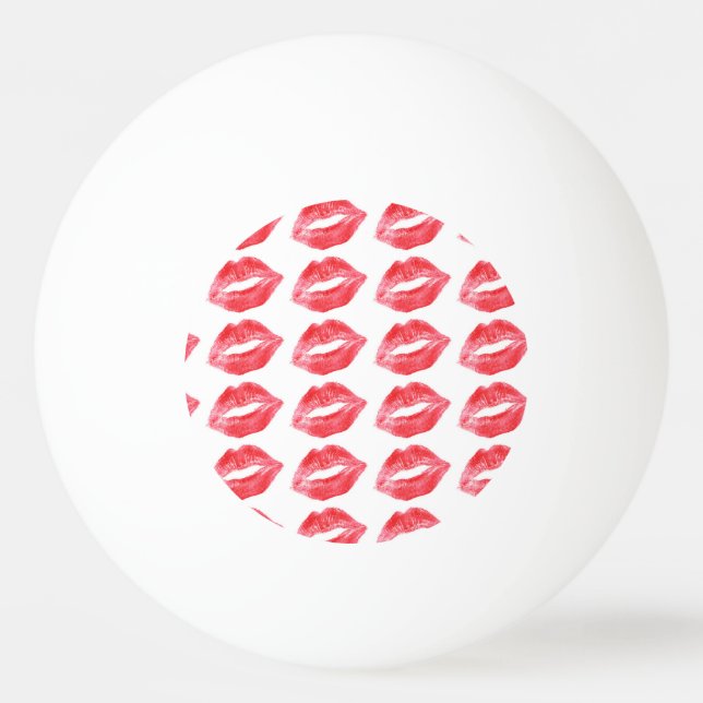 Bolinha De Ping Pong Beijos de batom (Frente)