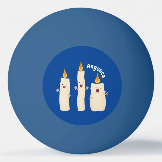 Bolinha De Ping Pong Bela canção de cantar trio de vela (Frente)