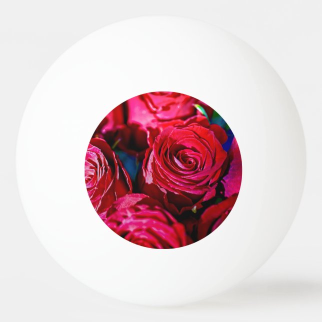 Bolinha De Ping Pong Belo Monte De Rosas vermelhas (Frente)