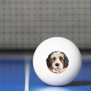 Bolinha De Ping Pong Bernedoodle Cachorro 3D Inspirado